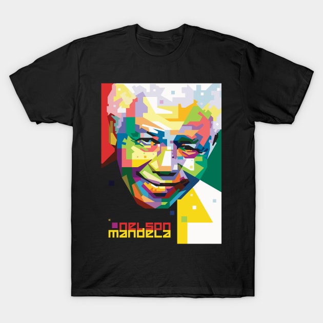 nelson mandela WPAP T-Shirt by BAJAJU